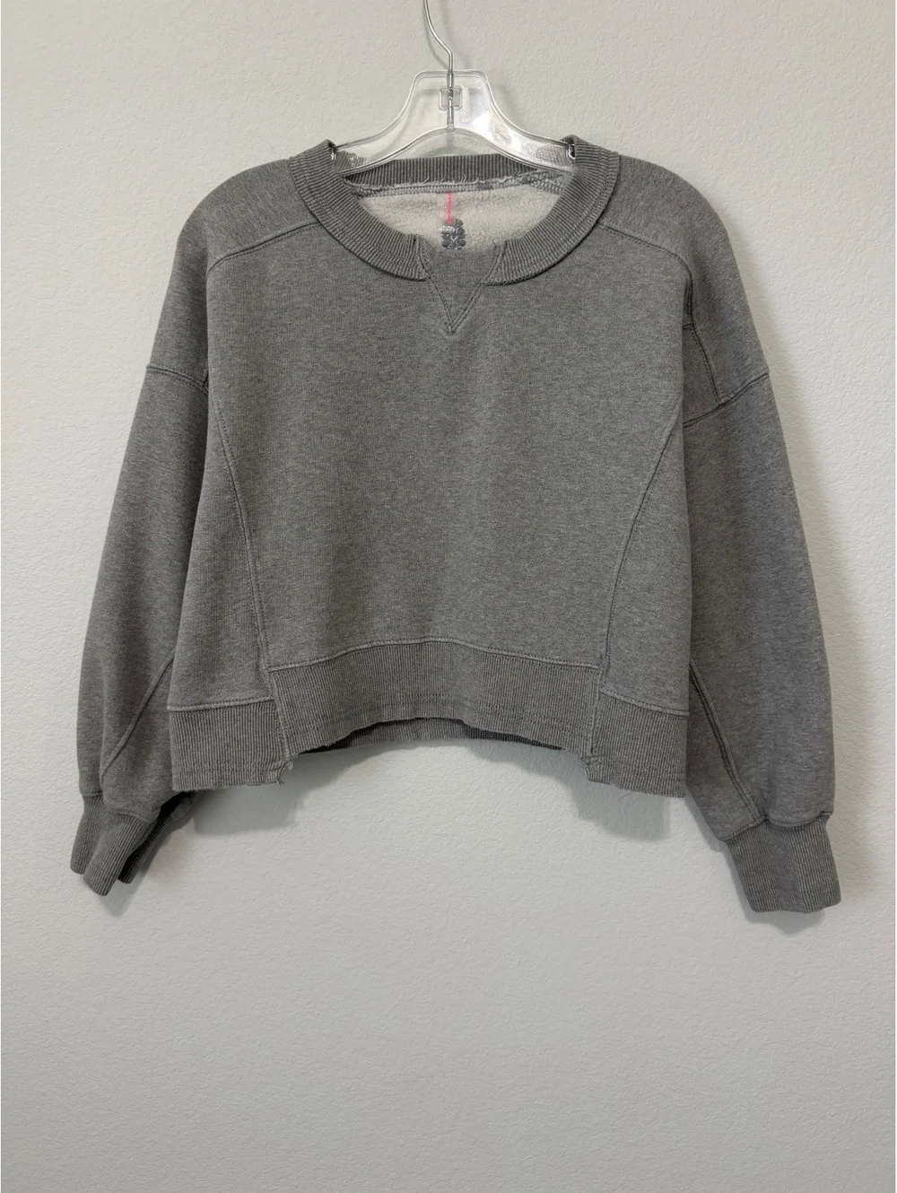Free People Movement Long Sleeve Crew Neck Cropped Pullover Sweatshirt Size XS